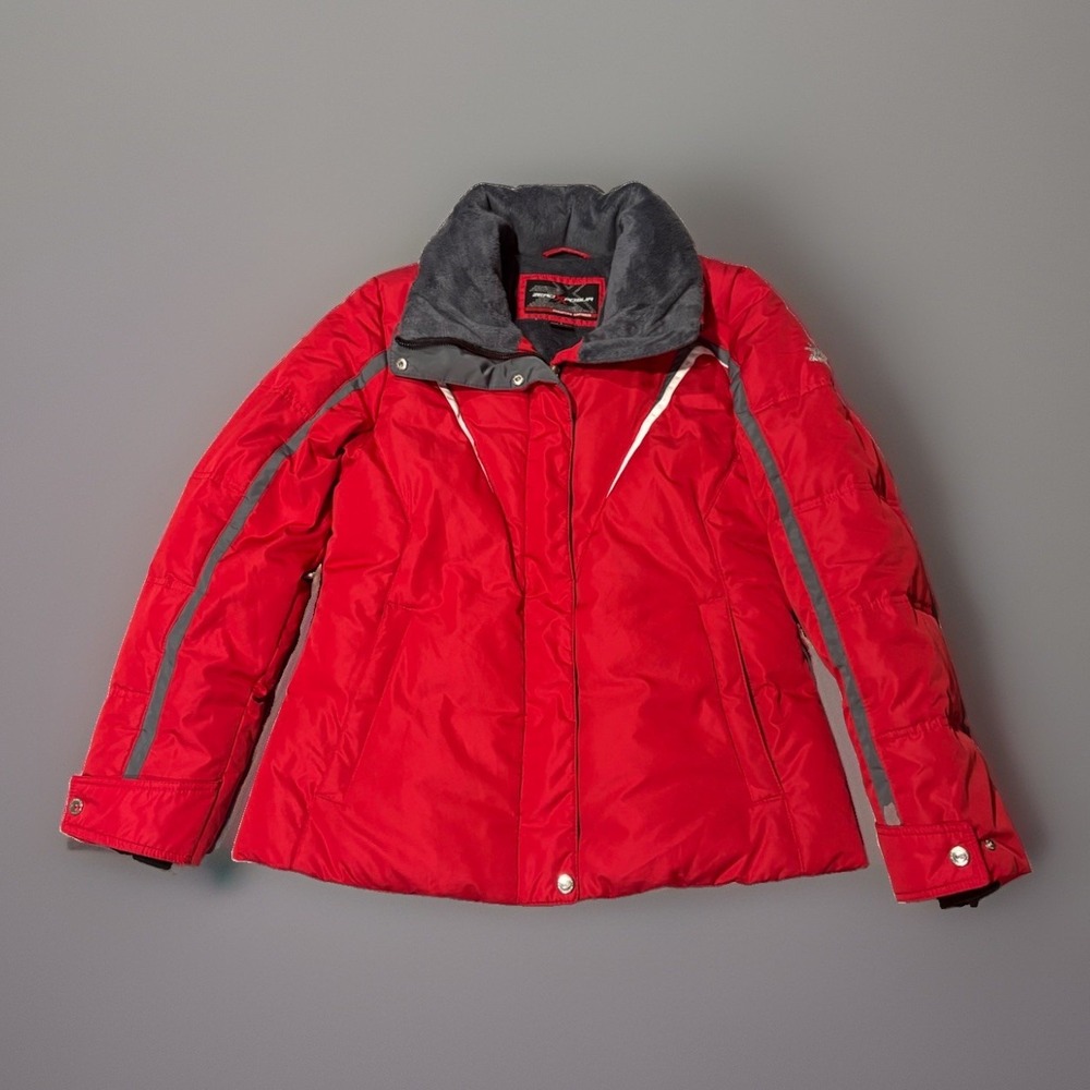 Zero Xposur Women's Small Winter Red Jacket Full Zip Down Insulated Coat